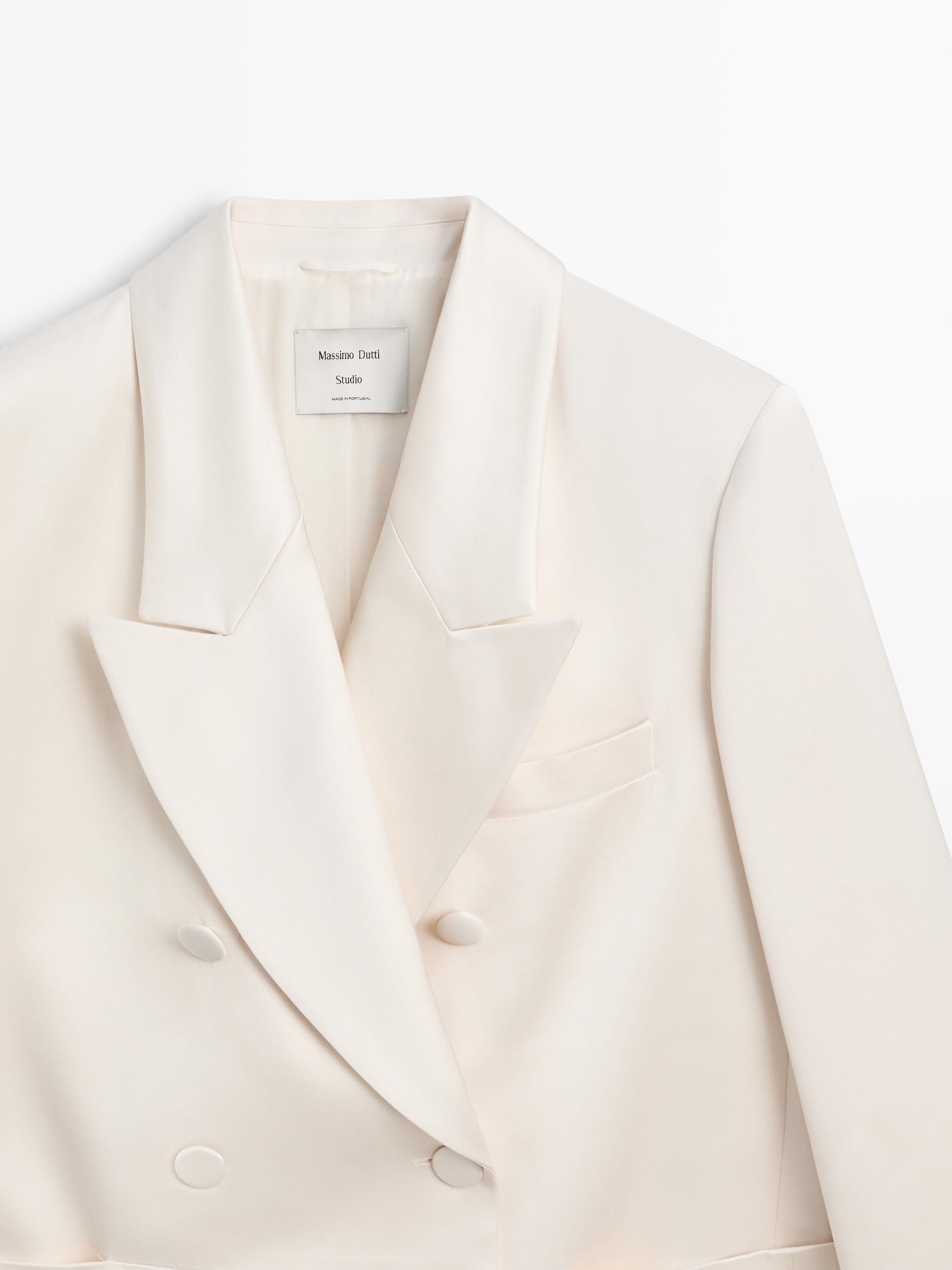 Satin blazer with buttons - STUDIO